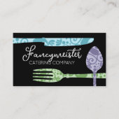 Fancy eten gebruiksvoorwerpen chef catering culina visitekaartje (Voorkant)