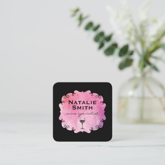 Fancy-etikettwijn Vierkante Visitekaartje (Staand voorkant)
