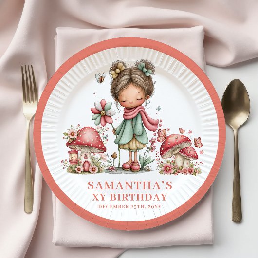 Fancy Fairy 8e Verjaardag Blush Roze Papieren Bord