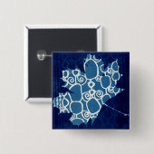 Fancy Fall Cyanotype Speldje (Voorkant /achterkant)
