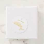 Fancy Fantasy Vis  Schalen Goudfolie Bedankjes Labels (Met doos)