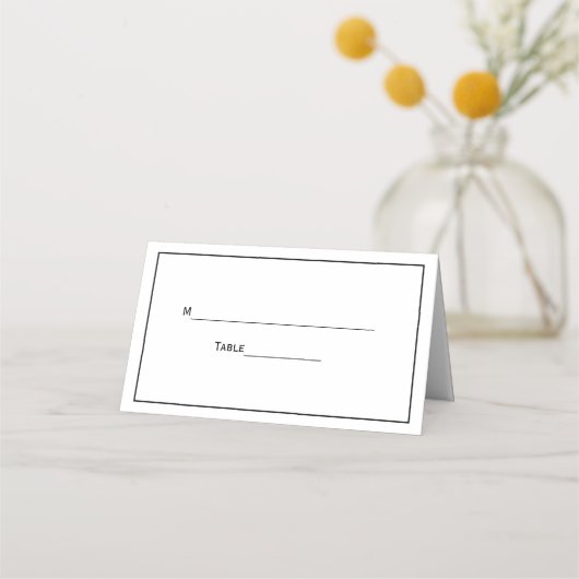 Fancy Faux Gold Filigree Lijst Escort Place Card Plaatskaartje (Achterkant)