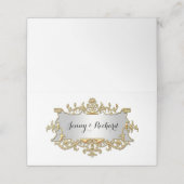 Fancy Faux Gold FiligreeLook Escort Place Card Plaatskaartje (Buitenkant ongevouwen)