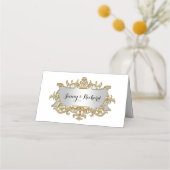Fancy Faux Gold FiligreeLook Escort Place Card Plaatskaartje (Voorkant)