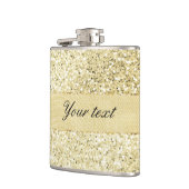 Fancy Faux Gold Glitter - Aangepast Heupfles (Links)