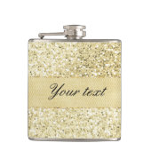 Fancy Faux Gold Glitter - Aangepast Heupfles (Voorkant)