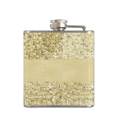 Fancy Faux Gold Glitter - Aangepast Heupfles (Achterkant)