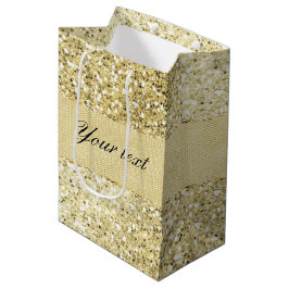 Fancy Faux Gold Glitter - Aangepast Medium Cadeauzakje
