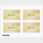 Fancy Faux Gold Glitter - Aangepast Rechthoekige Sticker (Vel)