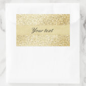 Fancy Faux Gold Glitter - Aangepast Rechthoekige Sticker (Tas)