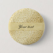 Fancy Faux Gold Glitter - Aangepast Ronde Button 5,7 Cm (Voorkant)