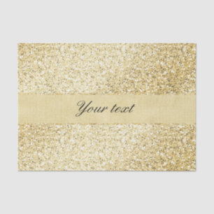 Fancy Faux Gold Glitter - Aangepast Tissuepapier
