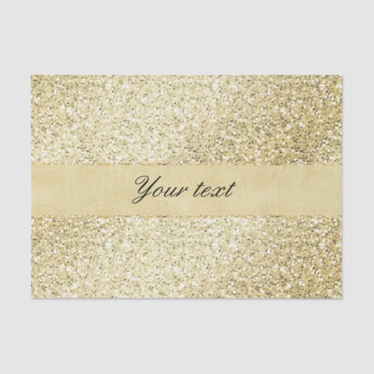 Fancy Faux Gold Glitter - Aangepast Tissuepapier (Voorkant)