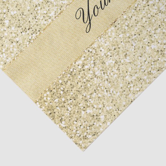 Fancy Faux Gold Glitter - Aangepast Tissuepapier (Detail)