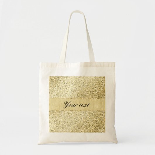 Fancy Faux Gold Glitter - Aangepast Tote Bag (Voorkant)
