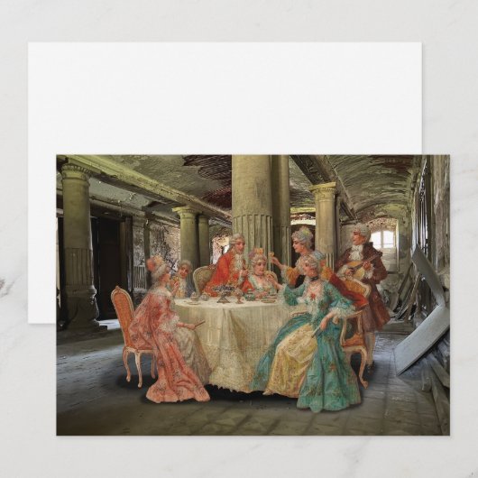 Fancy feest feestdagenkaart (Voorkant / Achterkant)