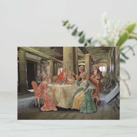 Fancy feest feestdagenkaart (Staand voorkant)