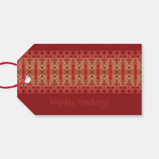 Fancy feestdag cadeaulabel (Achterkant Horizontaal)