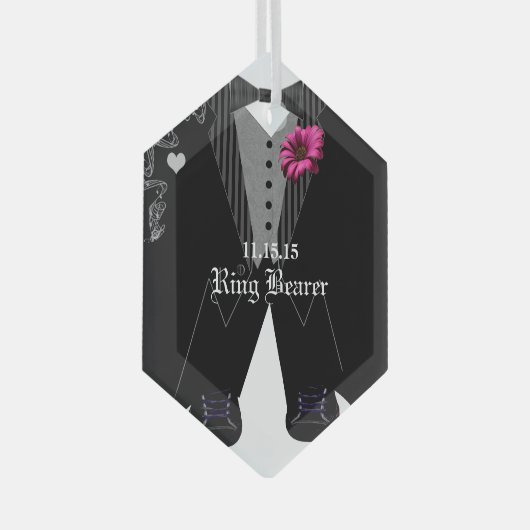 Fancy feestronddrager bruiloft kerstversiering glas ornament (Voorkant Rechts)