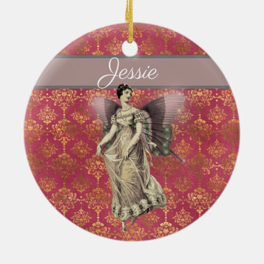 Fancy  feiën op maat keramisch ornament (Achterkant)