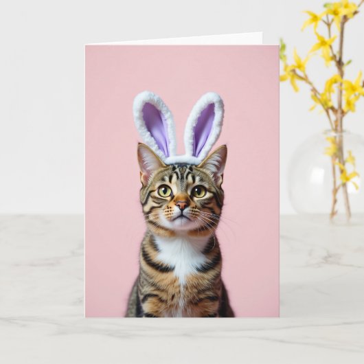 Fancy Feline Friend Card Kaart (Gele Bloem)