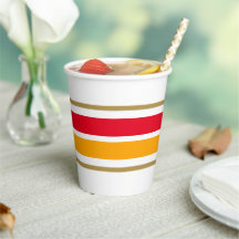 Fancy felrode gele racestrepen op wit