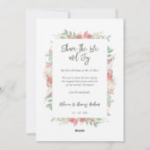 Fancy First Christmas Poinsettias Frame Photo Feestdagenkaart (Achterkant)