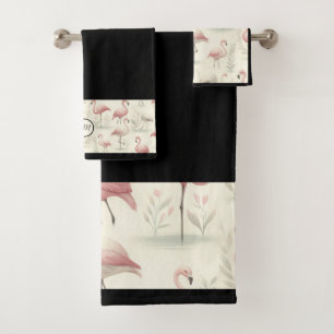 Fancy Flamingo (aanpasbaar) Bad Handdoek