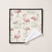 Fancy Flamingo (aanpasbaar) Bad Handdoek (Wasdoekje)
