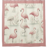 Fancy Flamingo Douchegordijn (Voorkant)