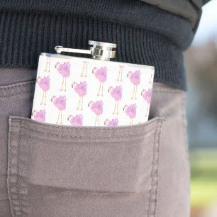 Fancy Flamingo Flask Heupfles