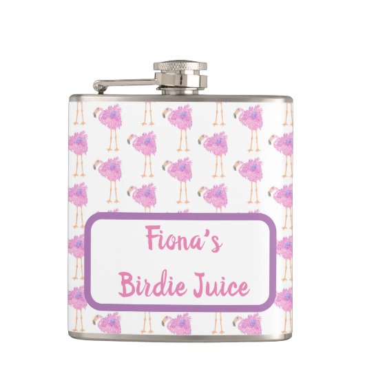 Fancy Flamingo Flask Heupfles (Voorkant)