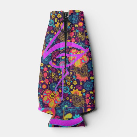 Fancy flamingo flesjeskoeler (Achterkant)