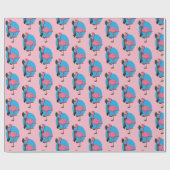 Fancy Flamingo Glossy Wrapping Paper, 30" x 6" Cadeaupapier (Vlak)