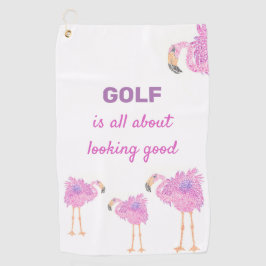 Fancy Flamingo Golfhanddoek