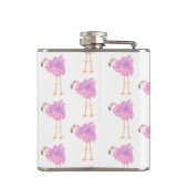 Fancy Flamingo Monogrammed Flask Heupfles (Achterkant)