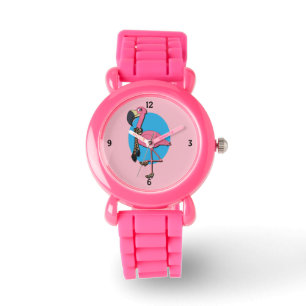 Fancy Flamingo Pink Glitter Watch Horloge