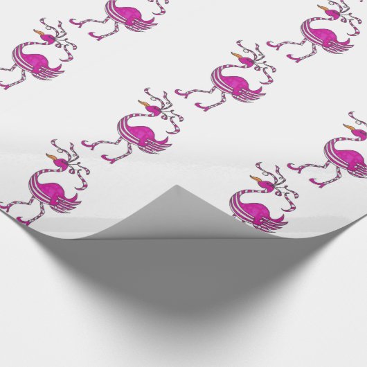 Fancy Flamingo Wrapping Paper Cadeaupapier (Hoek)