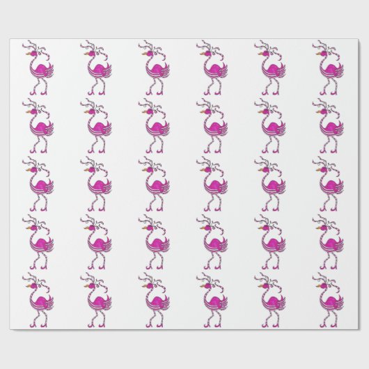 Fancy Flamingo Wrapping Paper Cadeaupapier (Vlak)