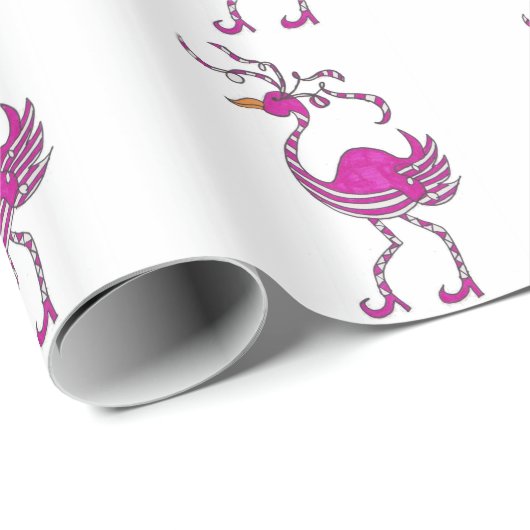 Fancy Flamingo Wrapping Paper Cadeaupapier (Rol Hoek)
