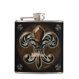 Fancy Fleur De Lis-kolf Heupfles