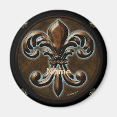 Fancy Fleur De Lis-magneet Magneet (Voorkant)