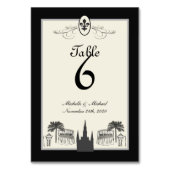 Fancy Fleur de Lis New Orleans Scene Kaart (Achterkant)