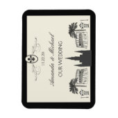 Fancy Fleur de Lis New Orleans Scene Magneet (Verticaal)