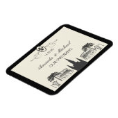 Fancy Fleur de Lis New Orleans Scene Magneet (Linkerzijde)