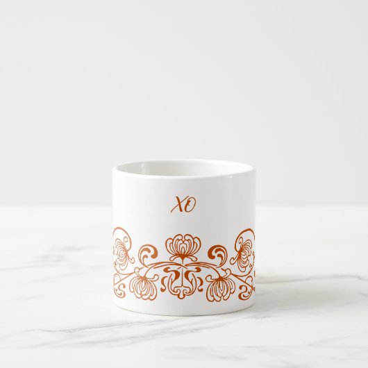 Fancy Floral Espresso Cup Espresso Kop (Voorkant)