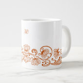 Fancy Floral Giant Coffee Mok (Voorkant rechts)