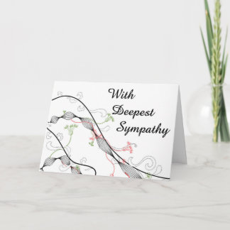 Fancy Floral Large Font Sympathcard Kaart