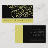 Fancy Floral Lemon Geel Visitekaartje (Voorkant / Achterkant)