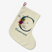 Fancy Floral Letter 'C' Grote Kerstsok (Voorkant (Hangend))